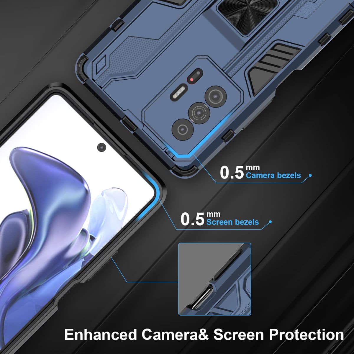 Funda para CMF Phone 2 Pro, Carcasa Antigolpes con Soporte anular metálico, Case Protectora de Grado Militar, Negro — view 287