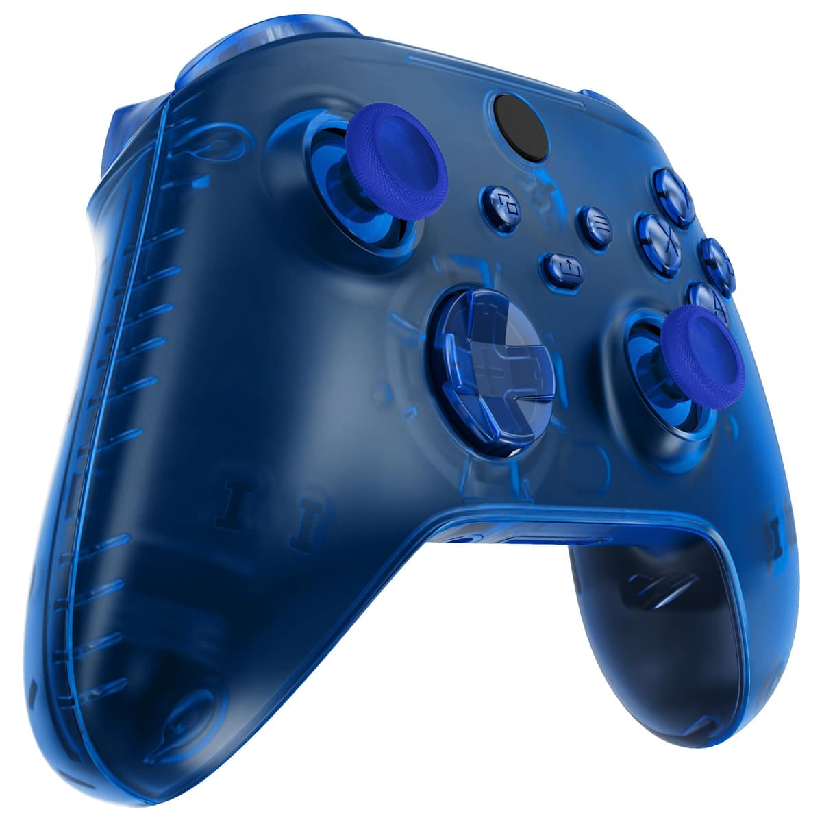 eXtremeRate Carcasa Transparente para Xbox Series X S Mando Carcasa Completa Protector Placa Trasera Funda Frontal Empuñadura Agarre con Botones para Xbox Series S X Control-No Incluye Mando(Azul) — view 5
