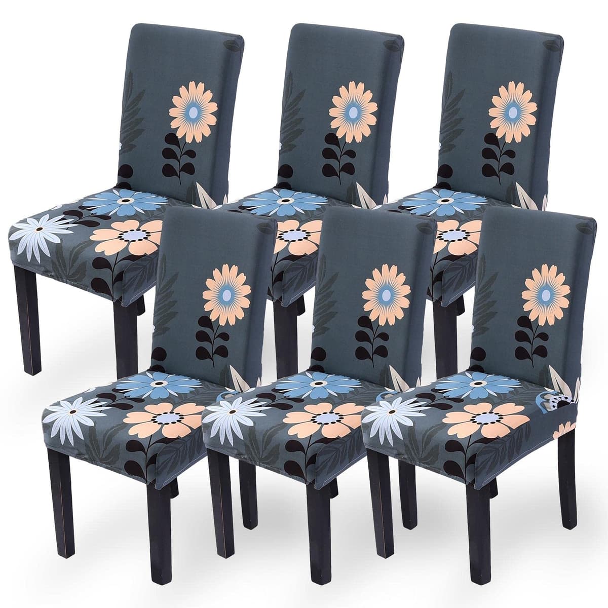 Dining Room Chair Covers Slipcovers Set of 4, Stretch Removable Washable Dining Chair Protector Decoration Cover Seat Slipcover for Hotel, Ceremony, Banquet, Kitchen, Restaurant, Home — view 29