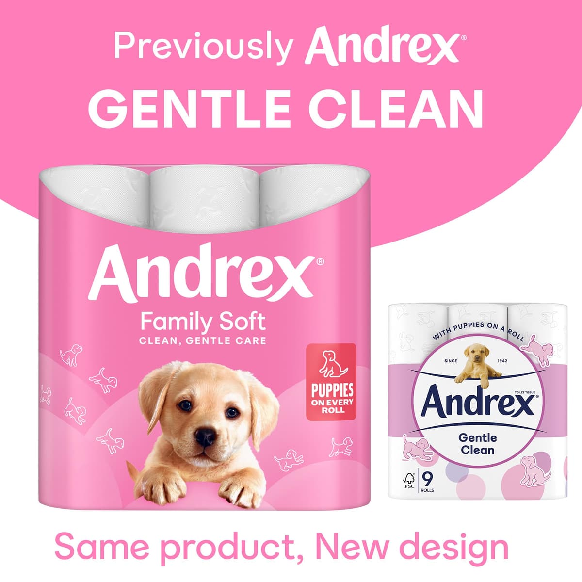 Andrex Family Soft Toilet Roll - 72 Toilet Rolls, 2-Ply, Bulk Buy, Fragrance Free, FSC Certified — view 3