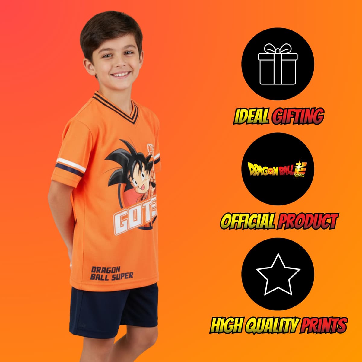 Dragon Ball Z Camiseta y Pantalon para Niño, Conjunto 2 Piezas Camiseta Manga Corta y Pantalon Corto, Tallas 4 a 12 Años — view 3