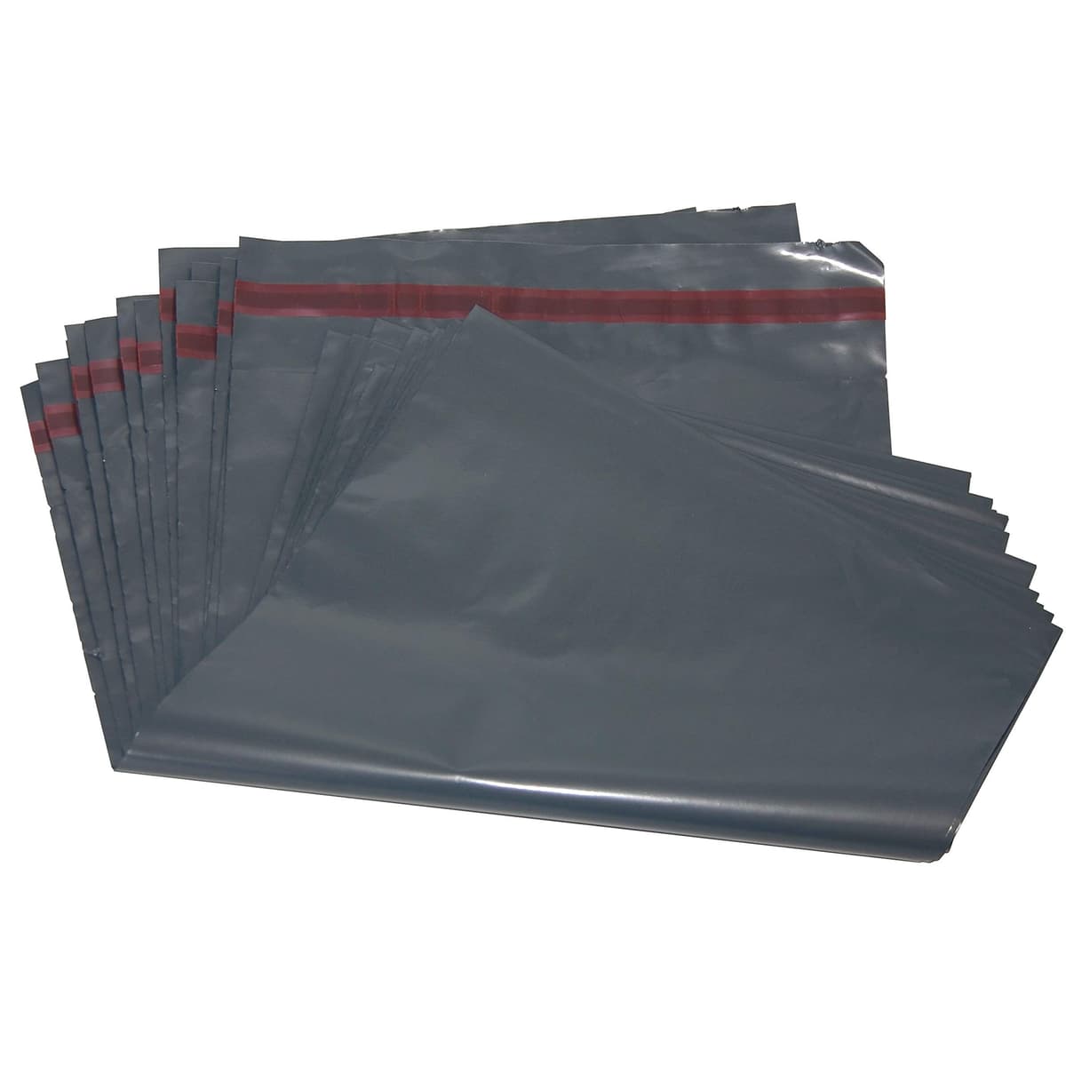 50 Mixed Grey Mailing Poly Postal Self Seal Bags 5 Sizes 10 from Each iSOUL Small to Large Postage Packaging Assorted Mailers Posting Shipping Post Parcels Package Bags (Grey, 5 Size 50) — view 9