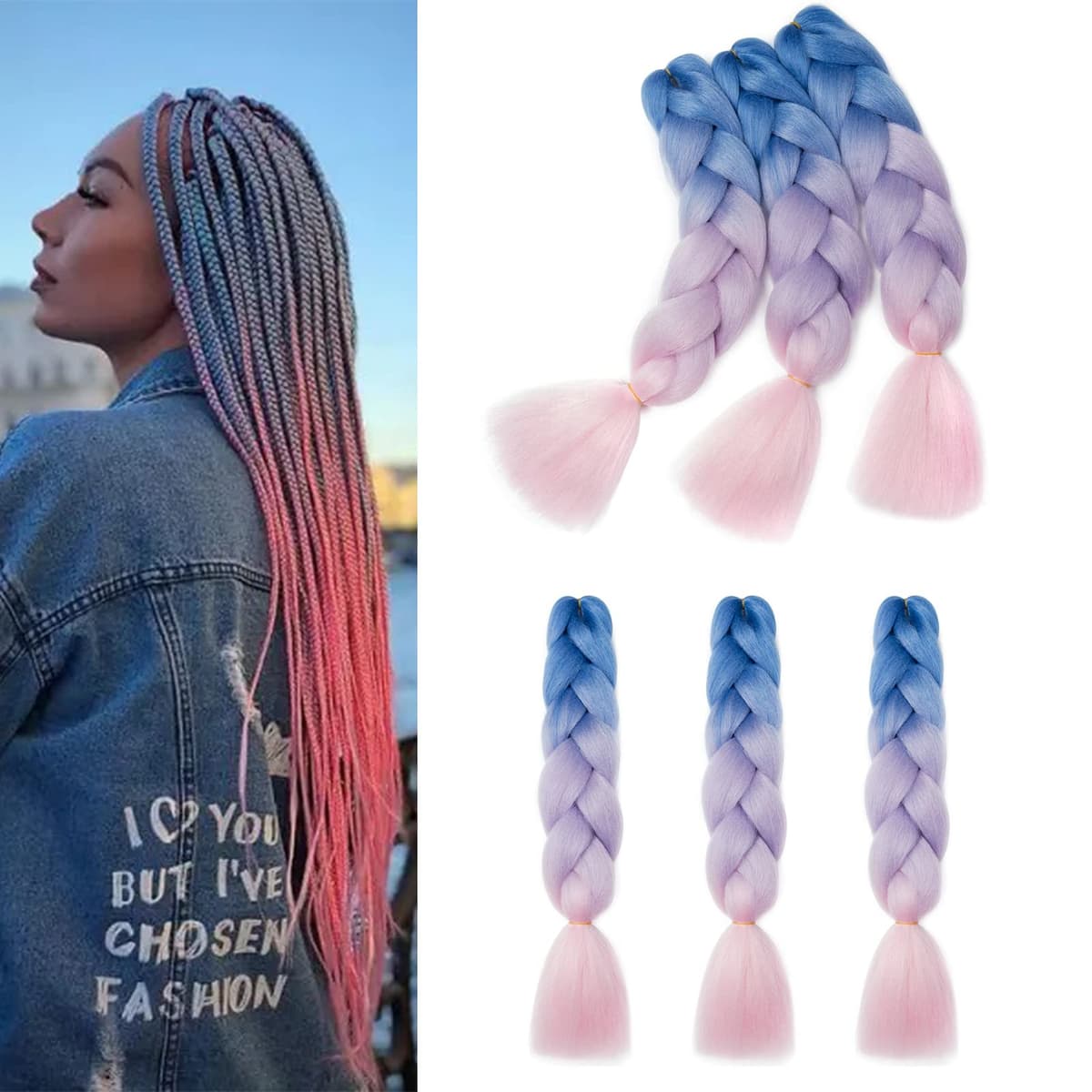 60cm Extensiones de Pelo Trenzas Africanas Castaño Oscuro Extensiones para Trenzas Africanas 1 pcs 100g Kanekalon Pelo para Trenzas Africanas Sintetico Extensiones de Trenzado Cabello Braiding — view 31