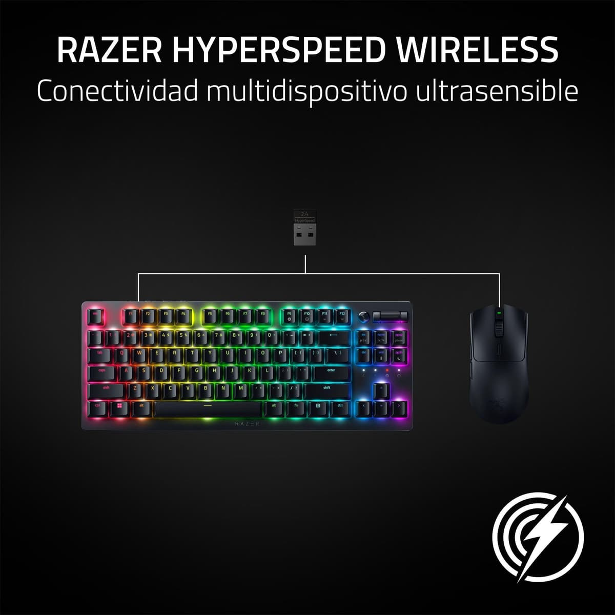 Razer Viper V3 HyperSpeed - Ratón inalámbrico para esports (Sensor óptico Focus Pro 30K, Hasta 280 horas de duración batería, Interruptores mecánicos de ratón Gen-2, Verdadero sondeo de 4000 Hz) Negro — view 5