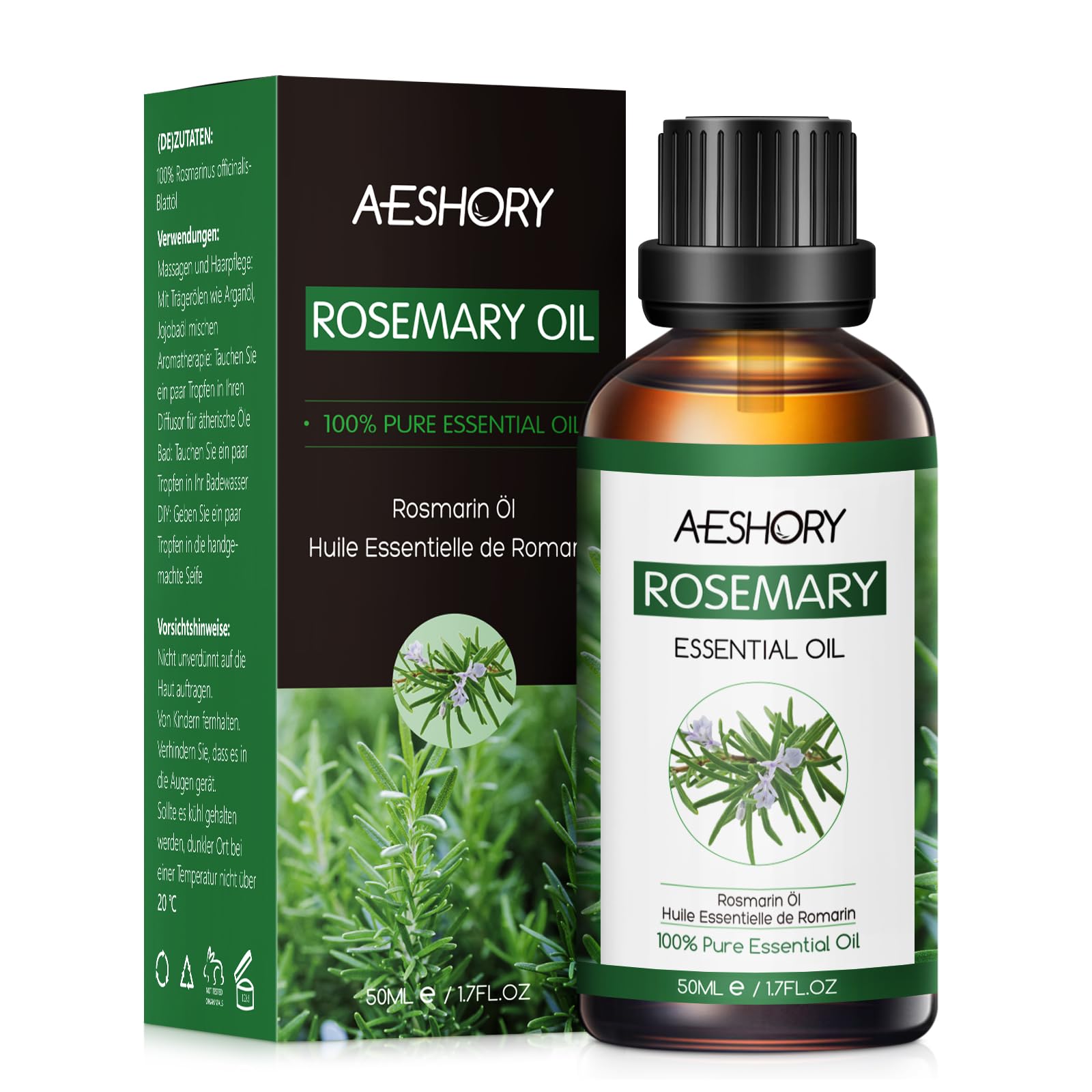 AESHORY Aceite Esencial de Rosa 50ML, Natural Aceite de Aromaterapia de Rosa, Aceites de Fragancia Premium para Humidificador, Masaje, Baño, Cuidado la Piel, Relajación y Calma — view 15