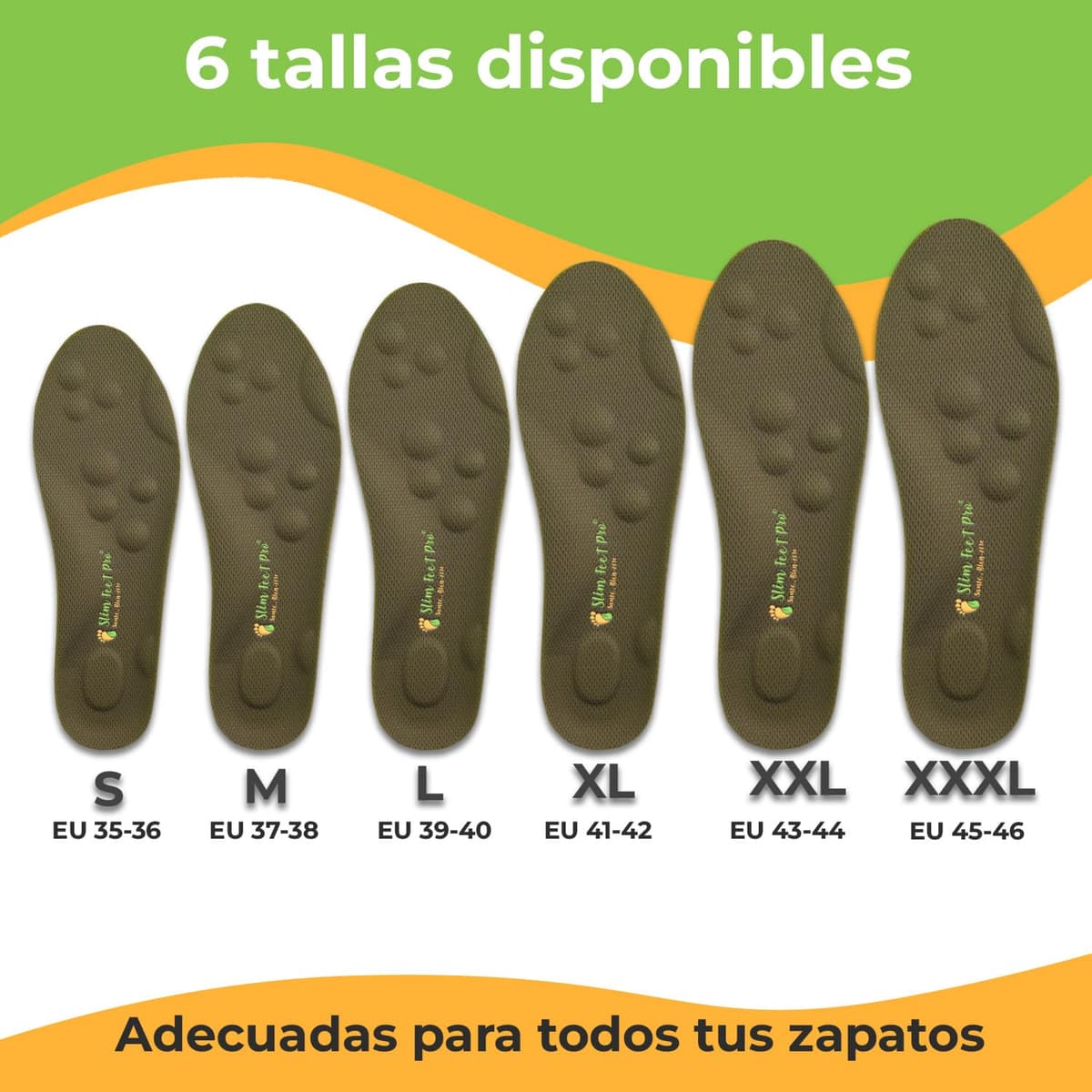 Slim Feet PRO Plantilla Nube Confort Ortopédica XXL 43-44 – Amortiguadora y Transpirable | Antideslizante | Alivio para Pies, Rodillas y Espalda – Hombre & Mujer — view 7