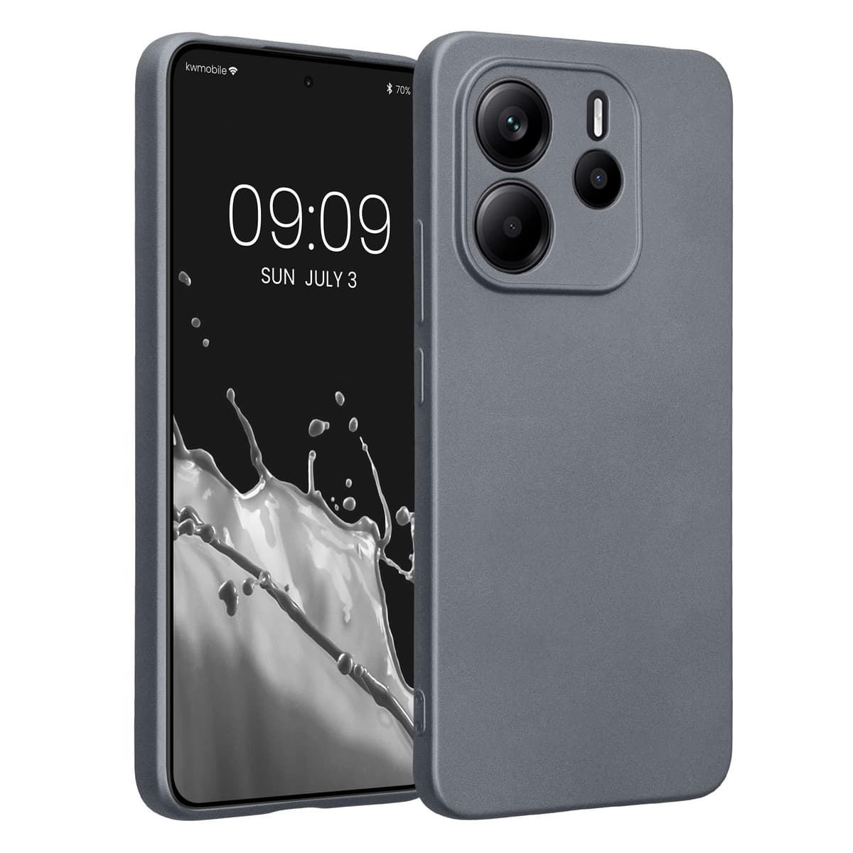 kwmobile Carcasa Compatible con Xiaomi Redmi Note 14 Pro 5G / Poco X7 Funda - Funda Ultrafina de TPU con Bordes elevados - Lavanda Metalizado — view 22