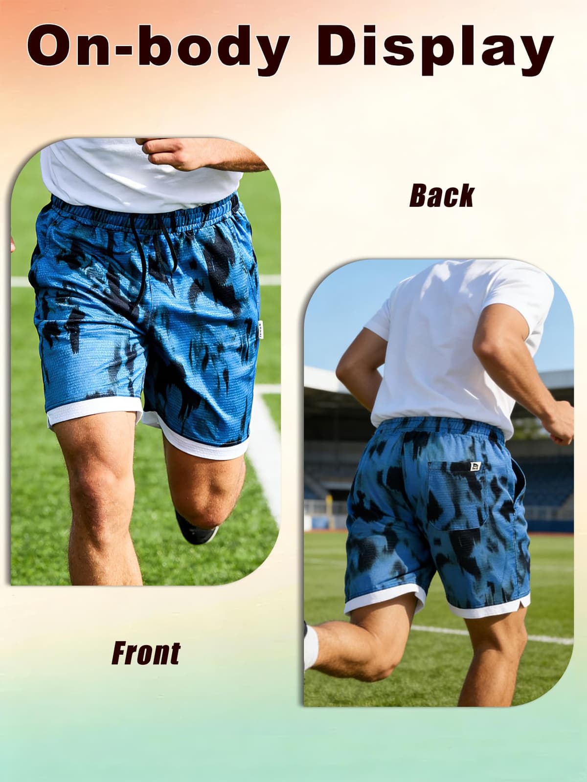 1 paquete de pantalones cortos de fútbol para hombre, transpirables, de secado rápido, para las 4 estaciones, para deportes, viajes, lavables a máquina, ligeros, modernos — view 5