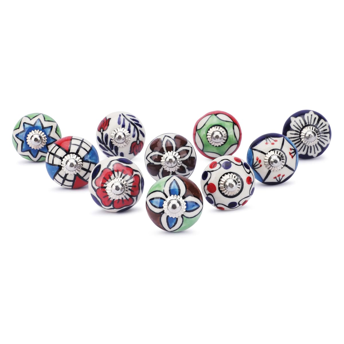 Ajuny Vintage Juego de 20 Pomos de Cerámica Blanca para Cómoda Cajón Armario Cocina Moderna Baño y Dormitorio Tiradores Decorativos Hechos a Mano — view 43