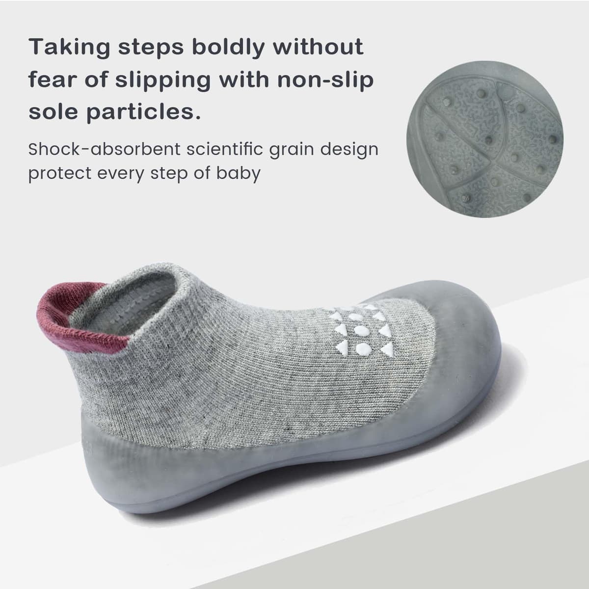 Baby Walking Sock Shoes Infant Non-Slip Breathable Slippers with Soft Rubber Sole Baby Boys Girls Sneakers — view 3