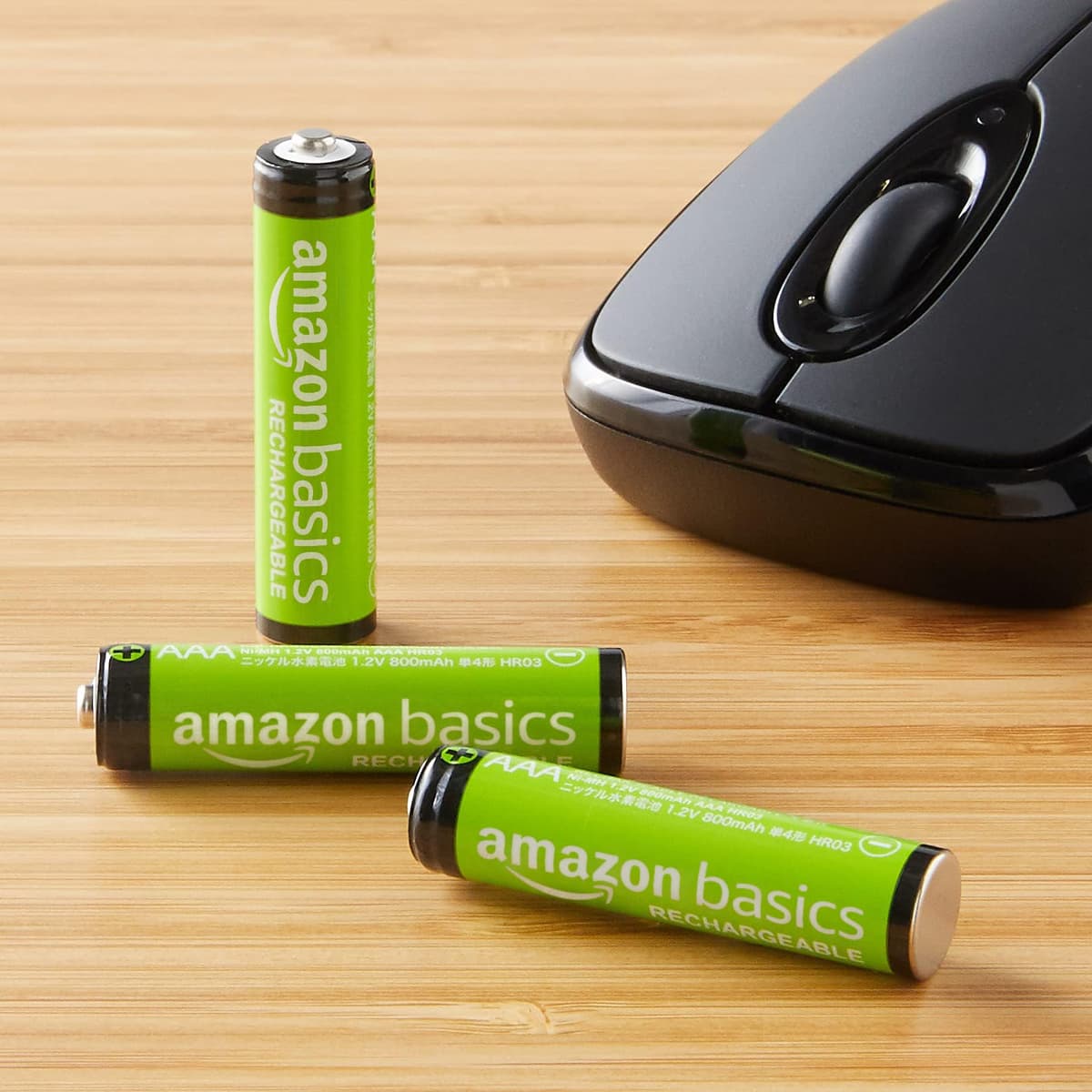 Amazon Basics paquete de 12 pilas AAA NiMH recargables, 800 mAh, 1,2 V, se recargan hasta 1000 veces, precargadas — view 5