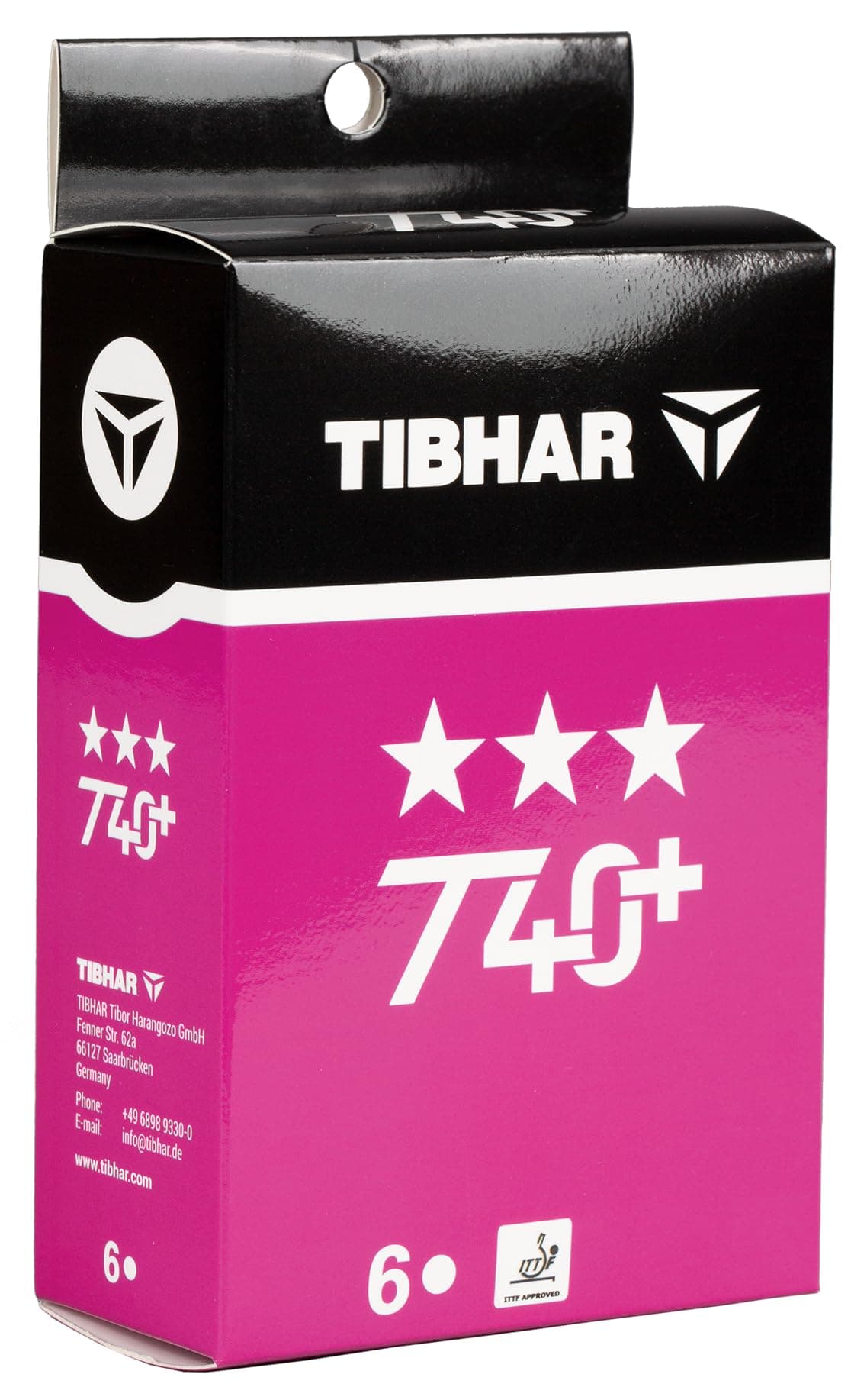 Tibhar Pelotas de tenis de mesa T40+ *** 3 estrellas | Aprobación ITTF para juegos de puntos y competiciones oficiales | 6 o 100 unidades | Calidad única de plástico ABS — view 2