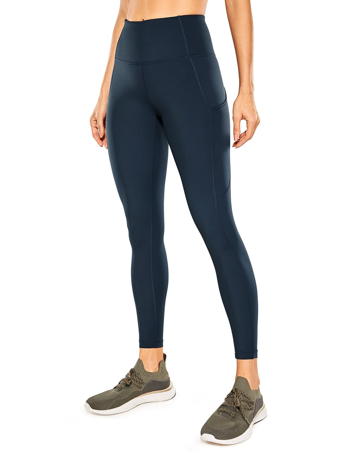 CRZ YOGA Women's Naked Feeling Gym Leggings Squat Proof High Waist Yoga Pants Sports Tights with Pockets - 25 Inches — view 18