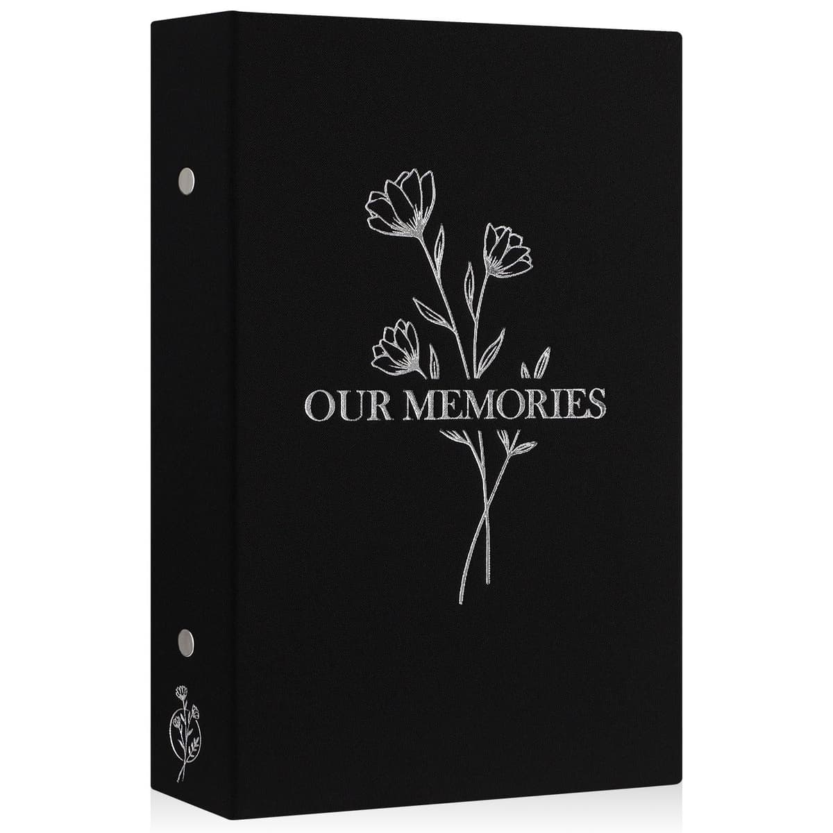Lanpn Lino Album de Fotos 10x15 600, OUR MEMORIES Tapa Dura Grande Album para Photos Bolsillos Verticales Horizontal Azul — view 40