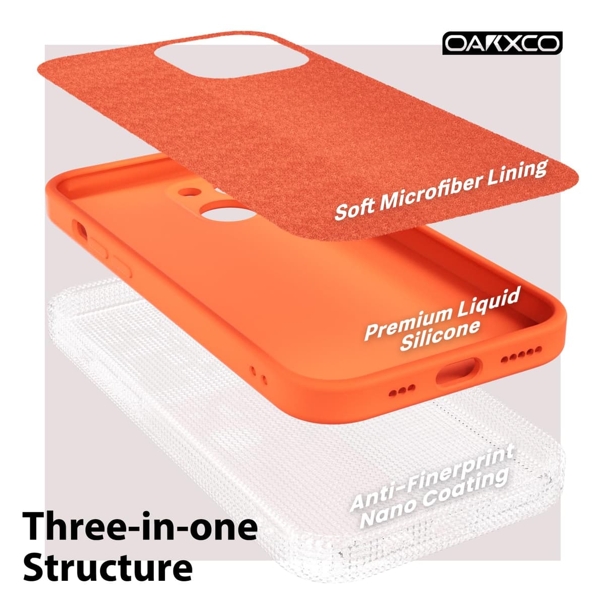 oakxco for iPhone 17 Pro Max Phone Case Liquid Silicone, Cute Thin Slim Grip Soft Rubber Gel for Women Men, Smooth Matte TPU Plain Solid Color Girly Simple Case with Camera Cover, Light Pink — view 1787