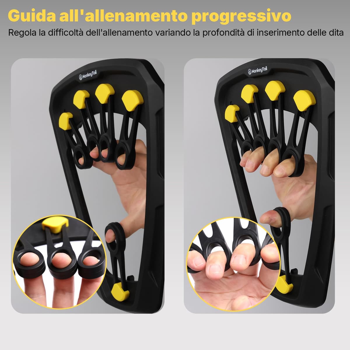 MonkeyTail Entrenador de Dedos, Entrenador Ajustable para antebrazos, Entrenador de Fuerza para Dedos, Entrenador de Fuerza de Agarre, Entrenador de músculos de la Mano — view 5