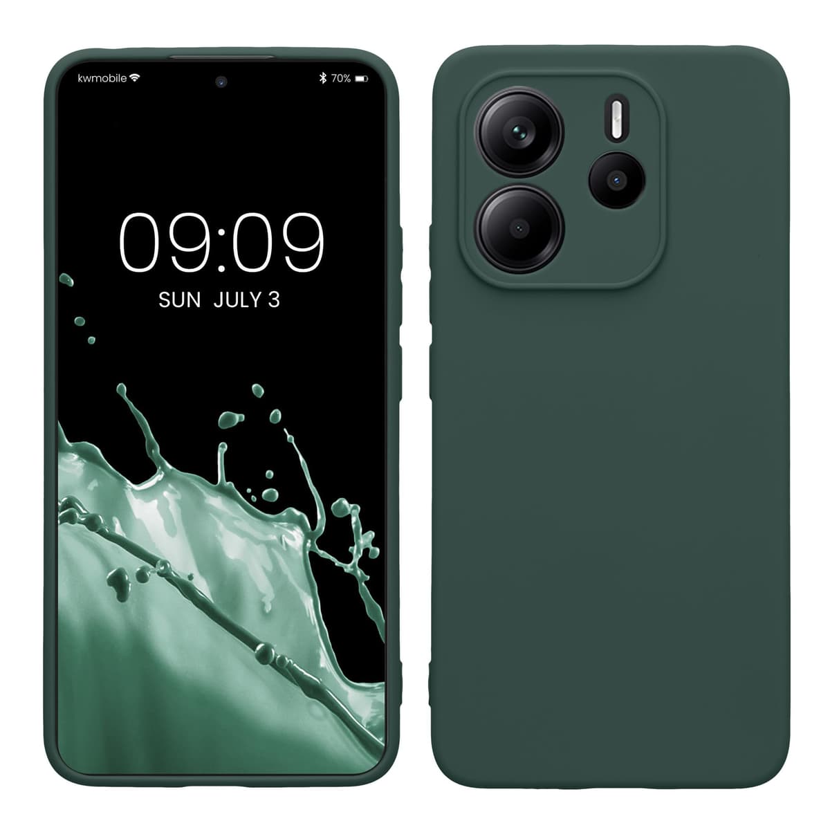 kwmobile Carcasa Compatible con Xiaomi Redmi Note 14 Pro 5G / Poco X7 Funda - Funda Ultrafina de TPU con Bordes elevados - Lavanda Metalizado — view 105