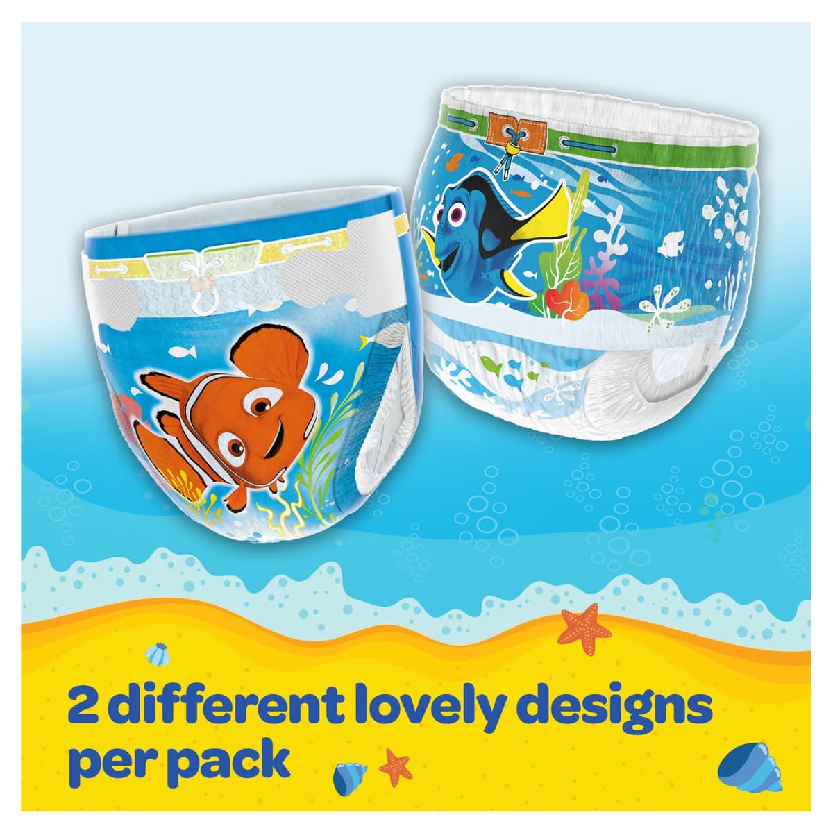 Huggies Little Swimmers, Swim Nappies, Size 5-6 - 33 Pants - Maximum Protection Swimming Nappies with Leak Guards - All-Round Stretchy Waistband — view 4