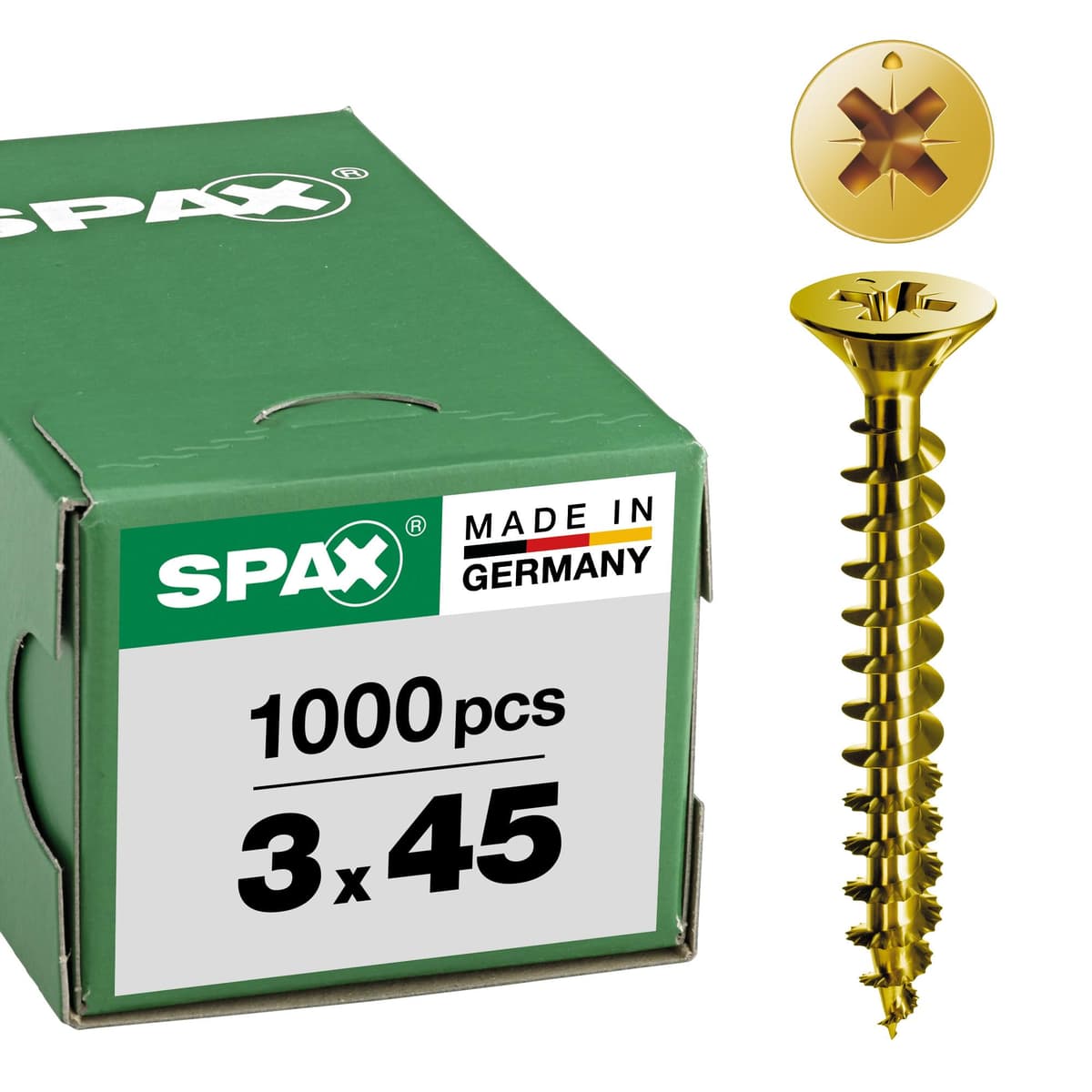 Spax 1081020400253 - Tornillo universal, 4,0 x 25 mm, 200 piezas, cabeza avellanada, cruz receso z 4cut, rosca completa, — view 87