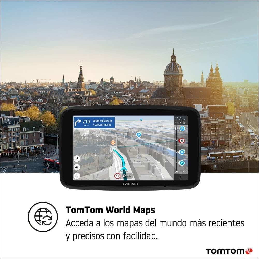 TomTom GPS para coche GO Discover, 6 pulgadas, con tráfico y radares, mapas del mundo, actualizaciones rápidas via WiFi, disponibilidad de parking, precios de combustible, soporte Click-Drive — view 5