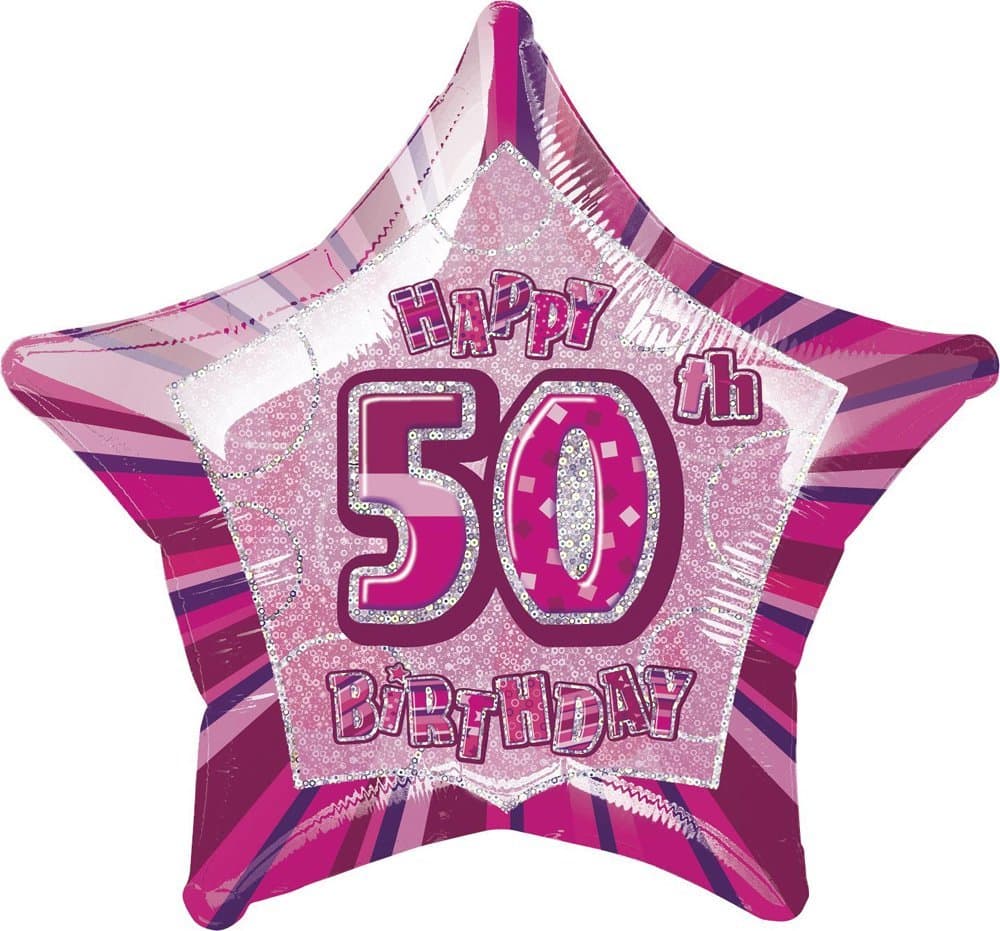Unique Party 92068 - 9ft Foil Glitz Pink Happy 80th Birthday Banner — view 120