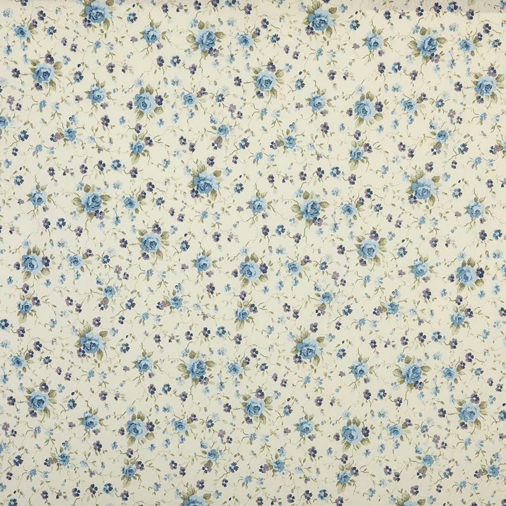 Kt KILOtela - Tela Loneta Estampada, Decoración, Tapizar, Cojines, Cortinas, Bolsos, Manteles, Costura Creativa, 100 cm Largo x 280 cm Ancho, Flores Sevilla, Rosa, Azul ─ 1 Metro — view 34