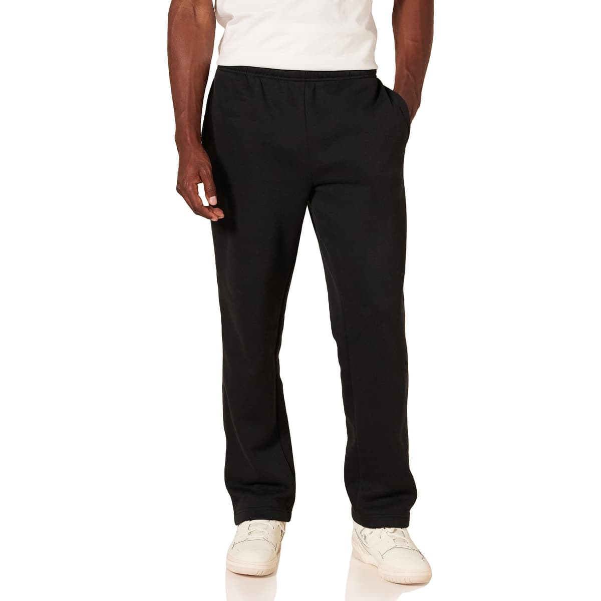 Amazon Essentials Pantalones Deportivos de Forro Polar con Parte Inferior Abierta (Disponibles en Tallas Grandes y Largos Especiales) Hombre