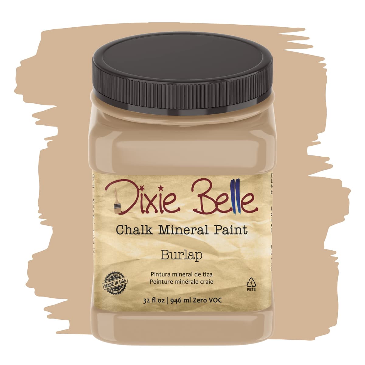 Dixie Belle Paint Company Chalk Finish Furniture Paint - Caviar (32oz) - Matte Black Chic Chalk Mineral DIY Furniture Paint — view 128