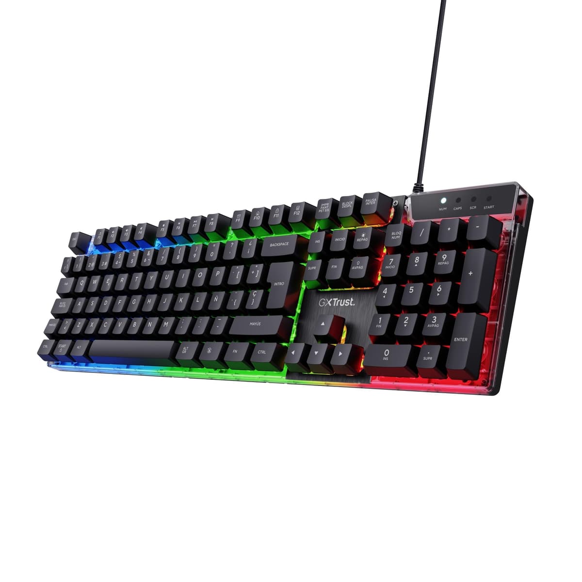 GXTrust 1794 Pack Teclado Gaming QWERTY Español con Ratón y Alfombrilla, Combo LED 3 en 1, Ratón Inalámbrico Recargable para Gamer 80h de Autonomía, Teclado TKL USB para PC, Negro — view 19