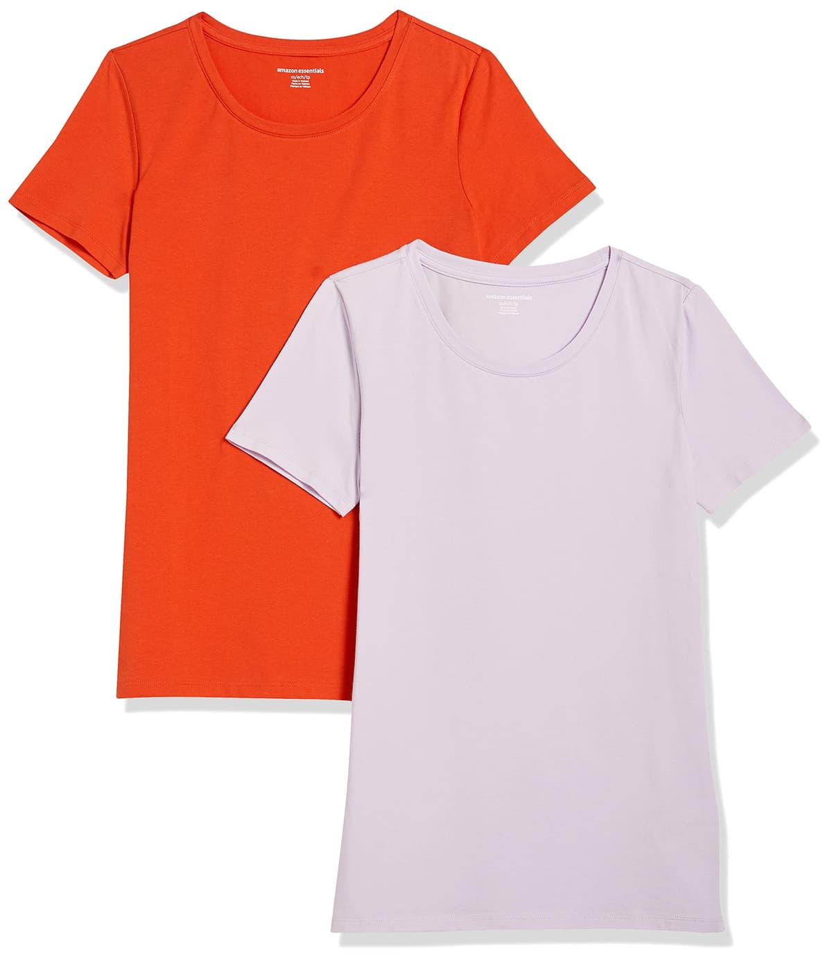 Amazon Essentials Camiseta de Manga Corta y Corte Estándar (Opciones de Cuello Redondo y Cuello en V) Mujer, Paquetes Múltiples — view 37