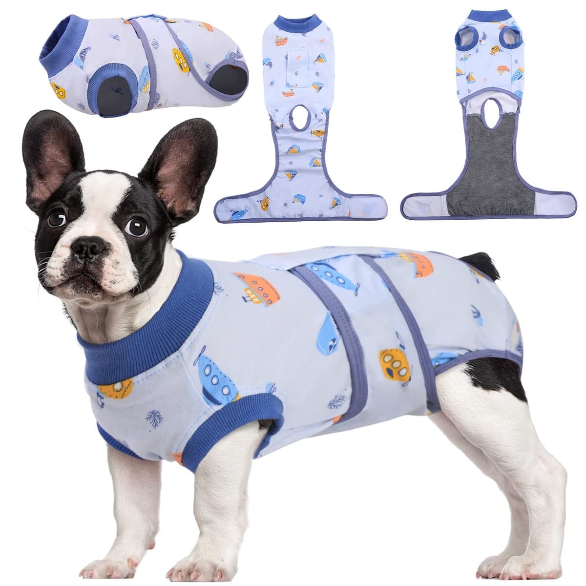 Kuoser Traje de recuperación de Perro para Hombre/Mujer, Camiseta para Cachorros después de la cirugía, Alternativa de Cuello electrónico para Mascotas pequeño, Mediano y Grande — view 9