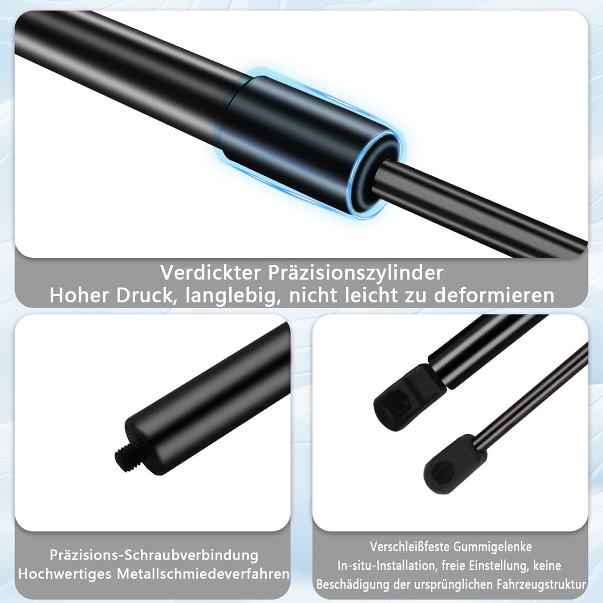 2x Amortiguador Maletero para Kia Niro (DE) 2021 2020 2019 2018 2017 2016 Negro Resorte de gas Maletero Amortiguador Maletero Reemplaza #81771G5000 — view 5