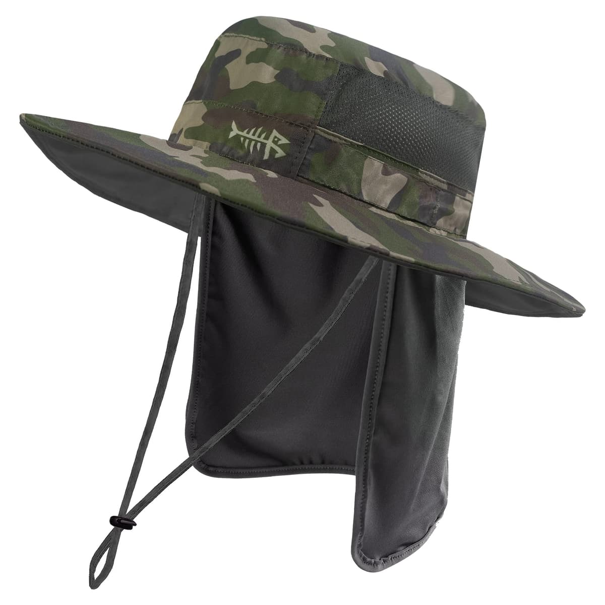 Bassdash UPF 50+ Sombrero de Pesca Solar Resistente al Agua con Solapa de Cuello Desmontable