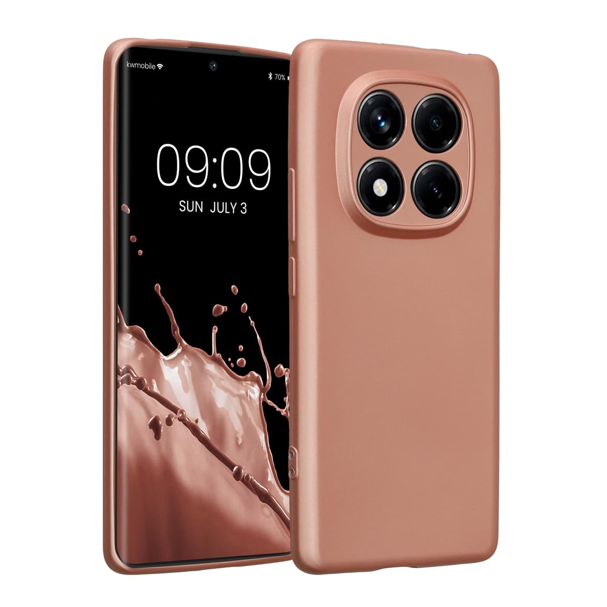 kwmobile Carcasa Compatible con Xiaomi Redmi Note 14 Pro 5G / Poco X7 Funda - Funda Ultrafina de TPU con Bordes elevados - Lavanda Metalizado — view 115