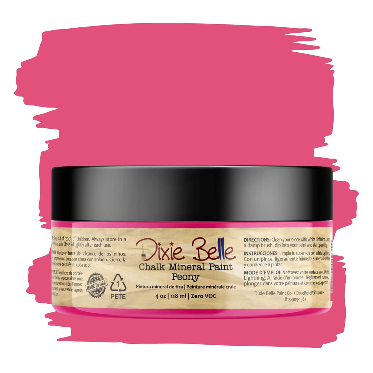 Dixie Belle Paint Company Chalk Finish Furniture Paint - Caviar (32oz) - Matte Black Chic Chalk Mineral DIY Furniture Paint — view 345