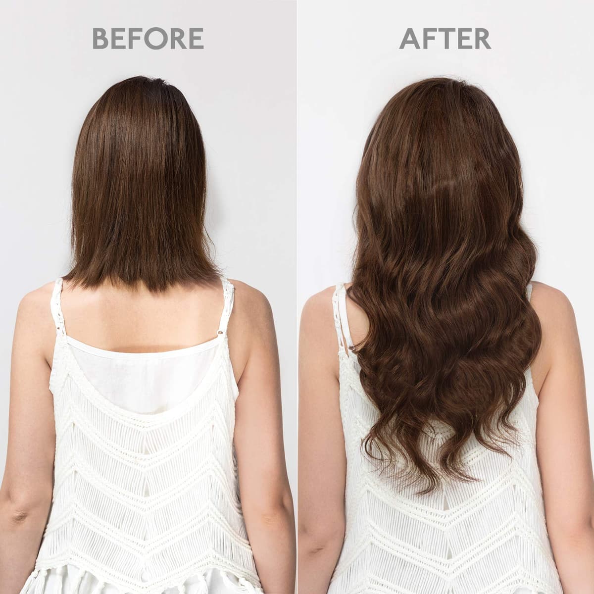 WENNALIFE Extensiones Clip Pelo Natural, 35cm 120g 7 Piezas, Castaño Chocolate Extensiones de Clip Natural Extensiones Pelo Remy Extensiones Cabello Postizos Mujer — view 7