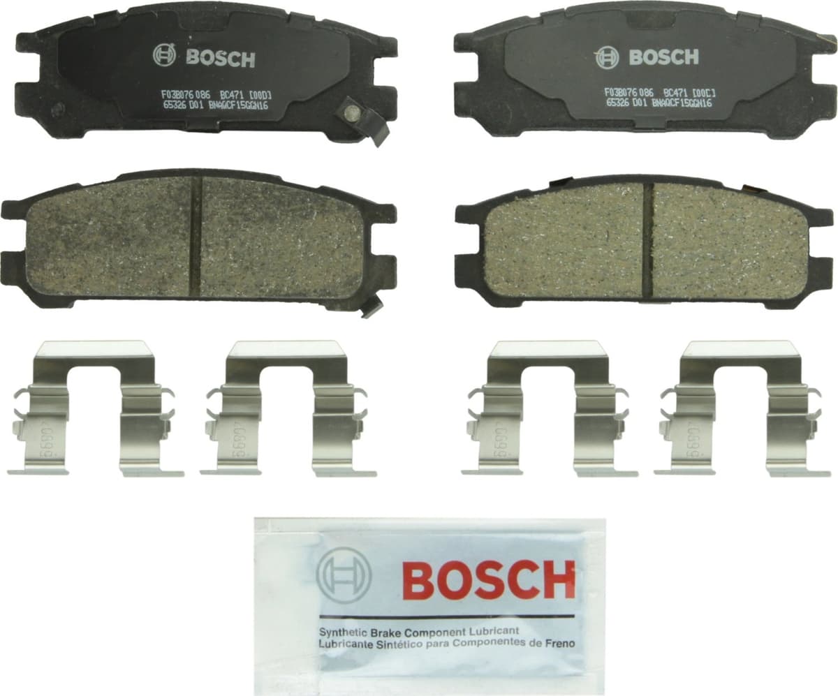 Bosch BC914 QuietCast Premium Ceramic Disc Brake Pad Set For: Acura ILX; Honda Accord, Civic, CR-V, Element, Fit, Front — view 233