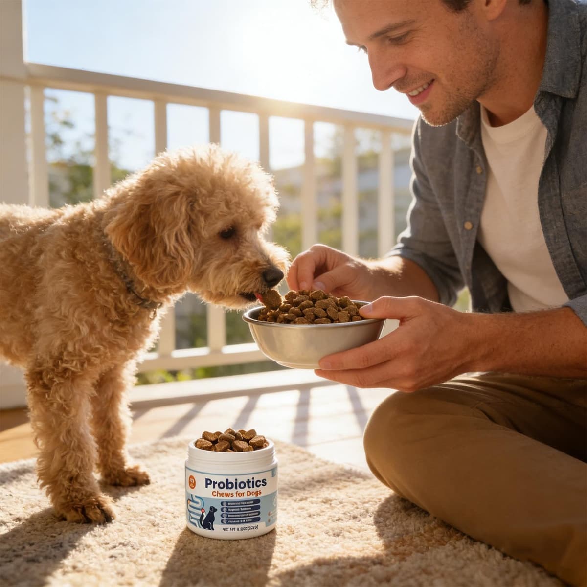 Dog Relief Chews, Gut Support Tablets, Stomach Chew with Abdominal Comfort, Pets Tablets with Digestive Aid, Pet Health Supplements, Chews for Immune Gut Stomach Daily Travel Multi Pet Household Use — view 3