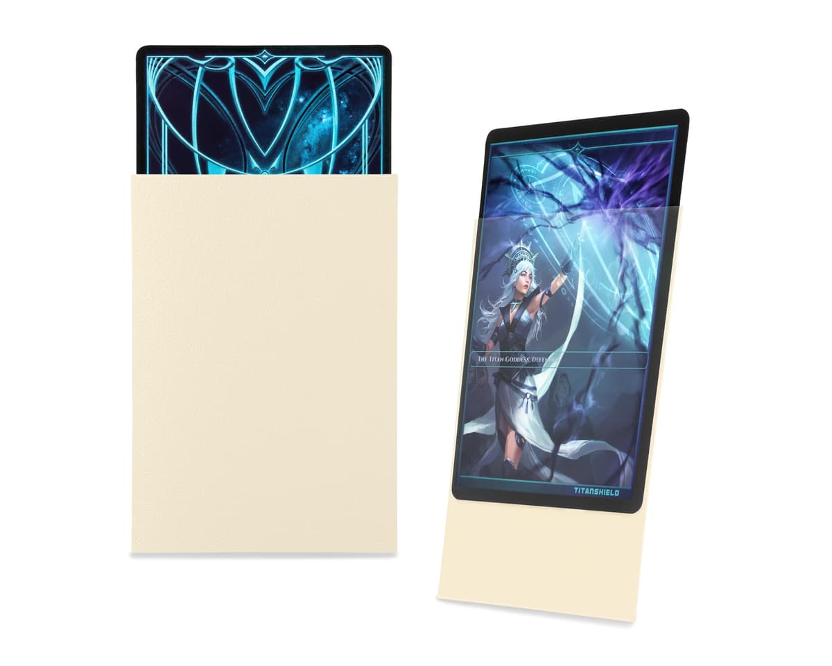 TitanShield Premium Ivory 150 Sleeves Standard Size Board Game Trading Card Sleeves Deck Protector for Magic The Gathering MTG, Baseball Collection, Dropmix — view 2