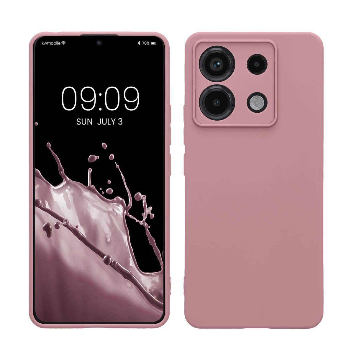 kwmobile Carcasa Compatible con Xiaomi Redmi Note 14 Pro 5G / Poco X7 Funda - Funda Ultrafina de TPU con Bordes elevados - Lavanda Metalizado — view 136