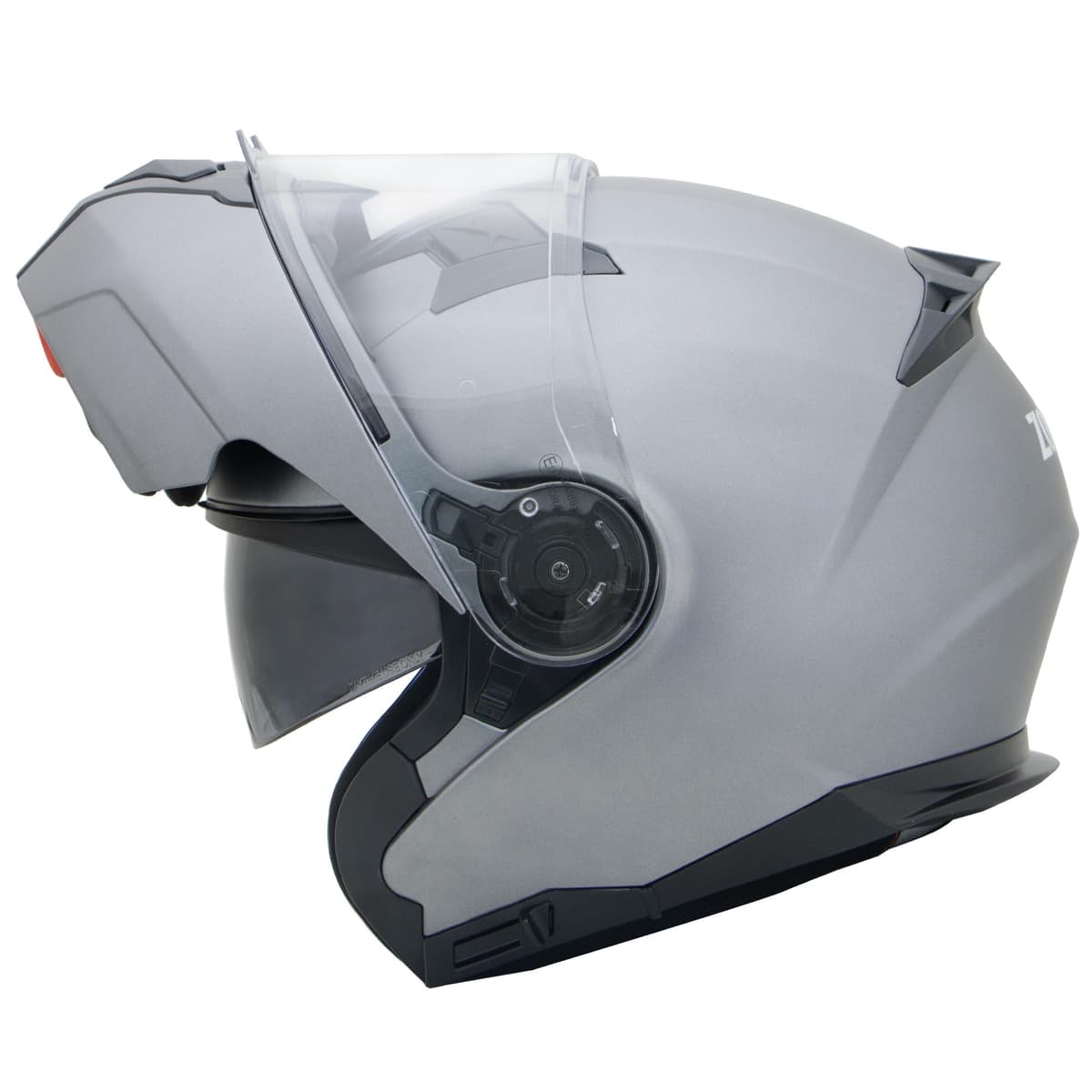 Zorax ZOR-729 Flip Up Helmet With Double Visor Motorbike Ece 2206 Approved - Grey L(58-60cm)