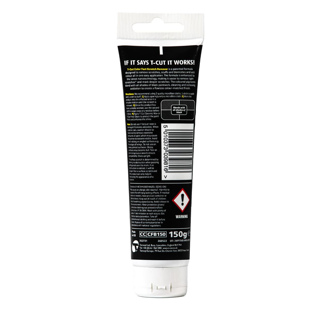 T-Cut Colour Fast Scratch Remover Colour Enhancer, Black, 150g — view 2