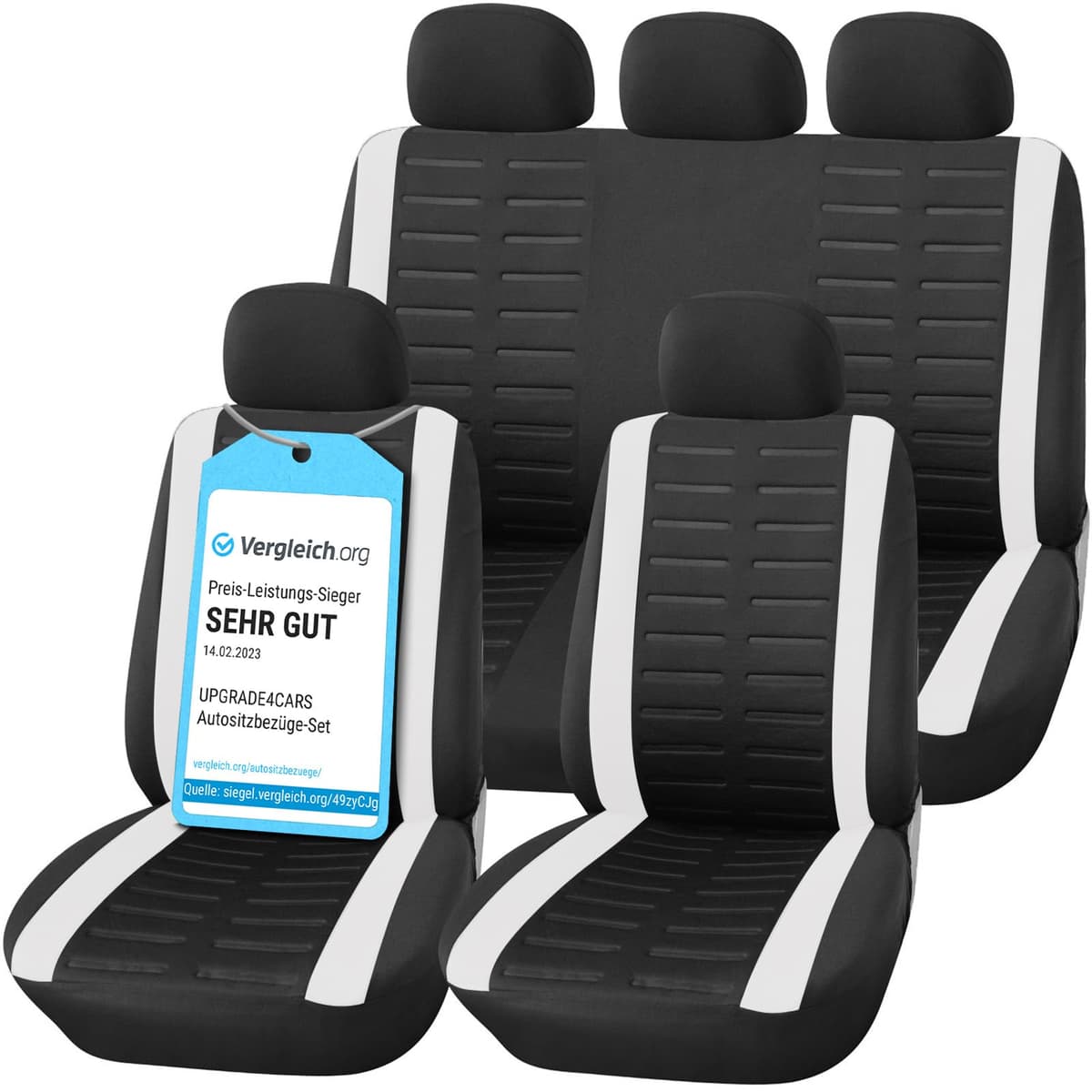 Upgrade4cars Fundas Asientos Delanteros Coche Universales Negro | Cubre Universal | Protector de Asiento Delantero para Conductor y Copiloto | Accesorios Interior Decoracion — view 15