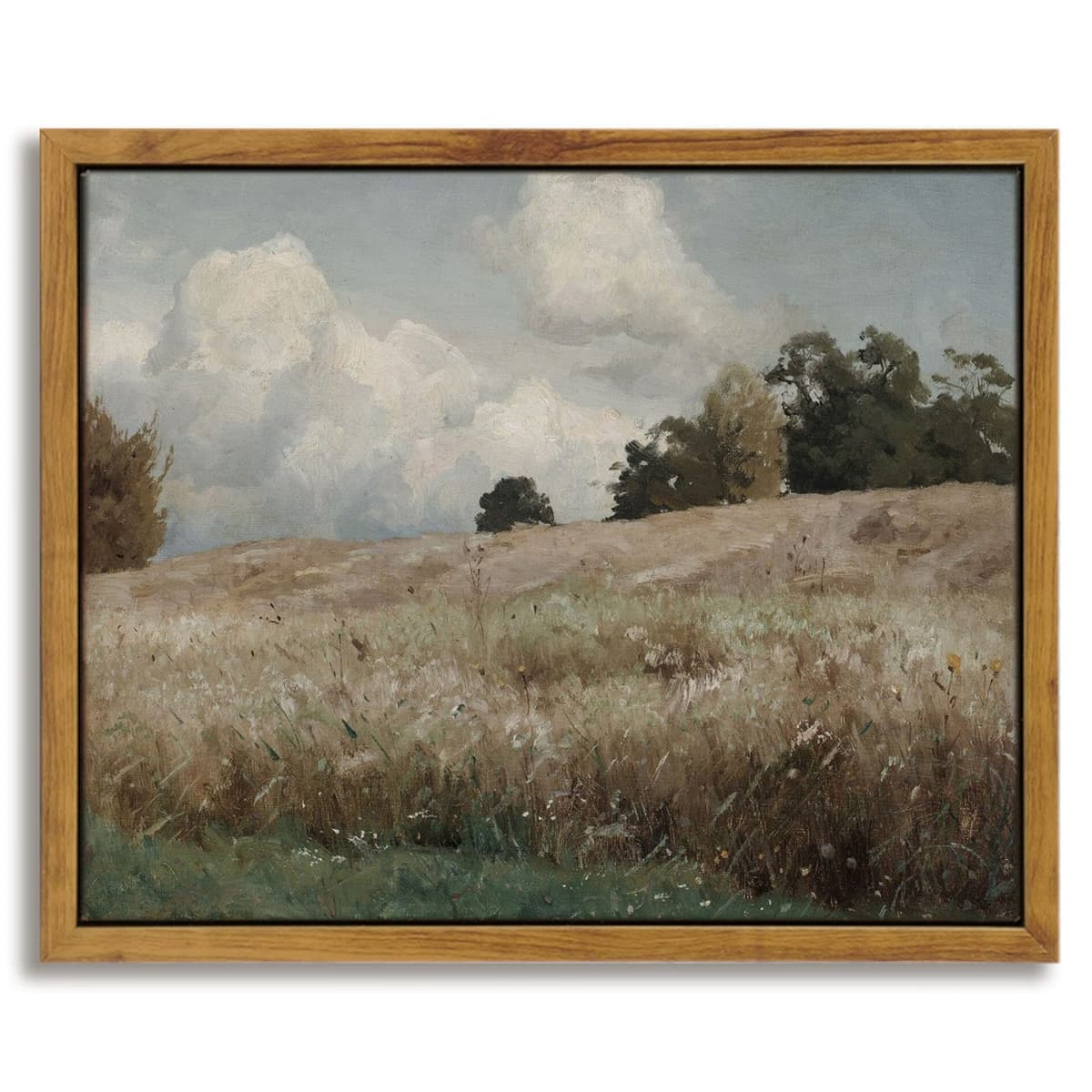 InSimSea Framed Canvas Wall Art, Meadow with Flowers Painting, Landscape for Living Room, Bedroom, Home, Bathroom Decor, 8x10 — view 29