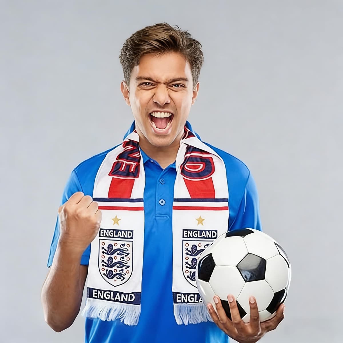 England Football Scarf, 2026 World Cup Football Scarf for Party Decoration, England Football Supporters Gear Scarf, Fans Scarf for Football Match(145 * 17CM) — view 4