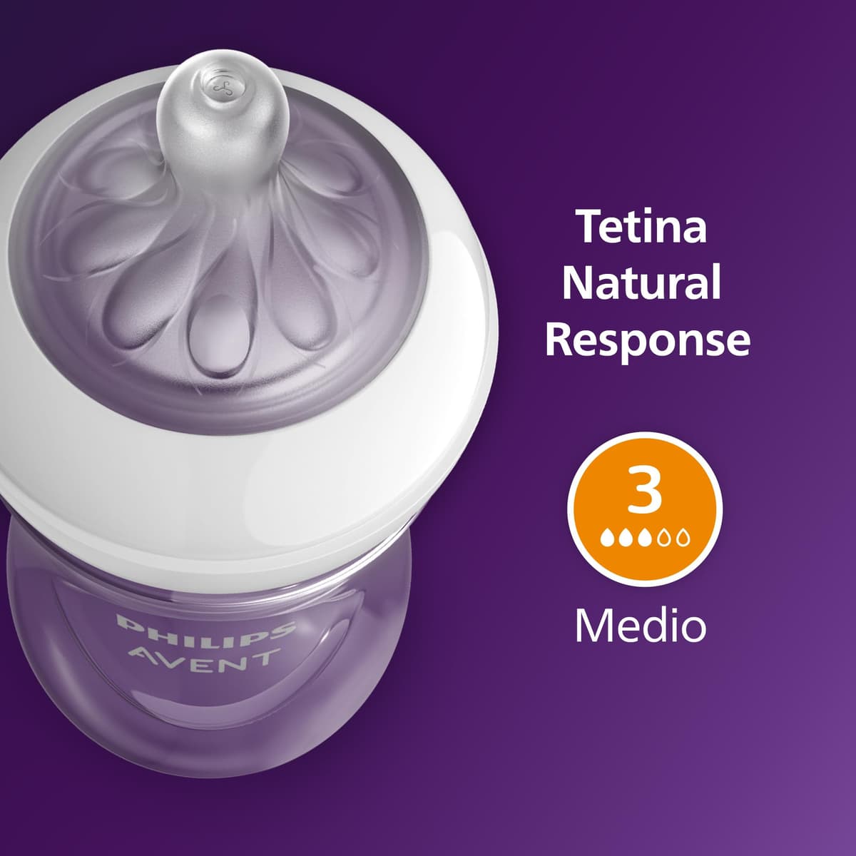Philips Avent Biberón Natural Response: biberón para bebés recién nacidos de 260 ml, sin BPA, a partir de 3 a 6 meses modelo SCY903/01) — view 8