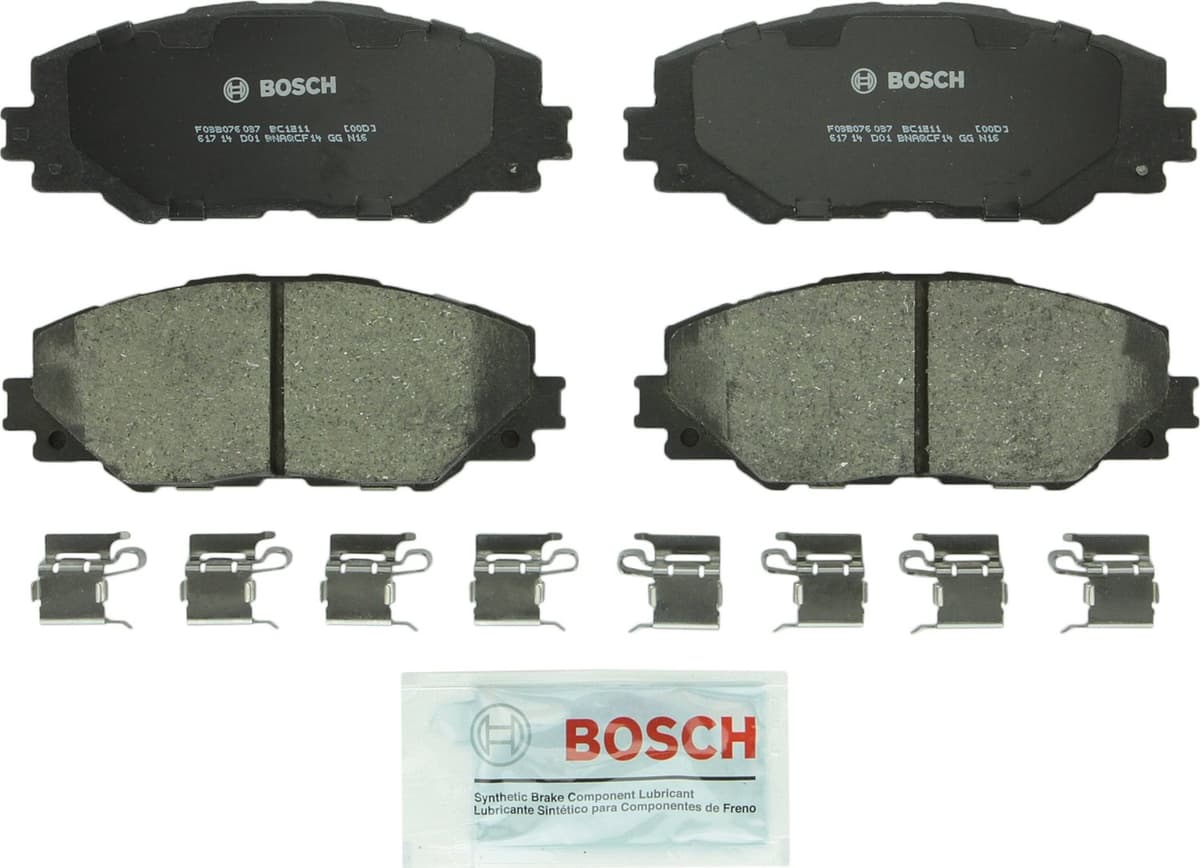 Bosch BC914 QuietCast Premium Ceramic Disc Brake Pad Set For: Acura ILX; Honda Accord, Civic, CR-V, Element, Fit, Front — view 243