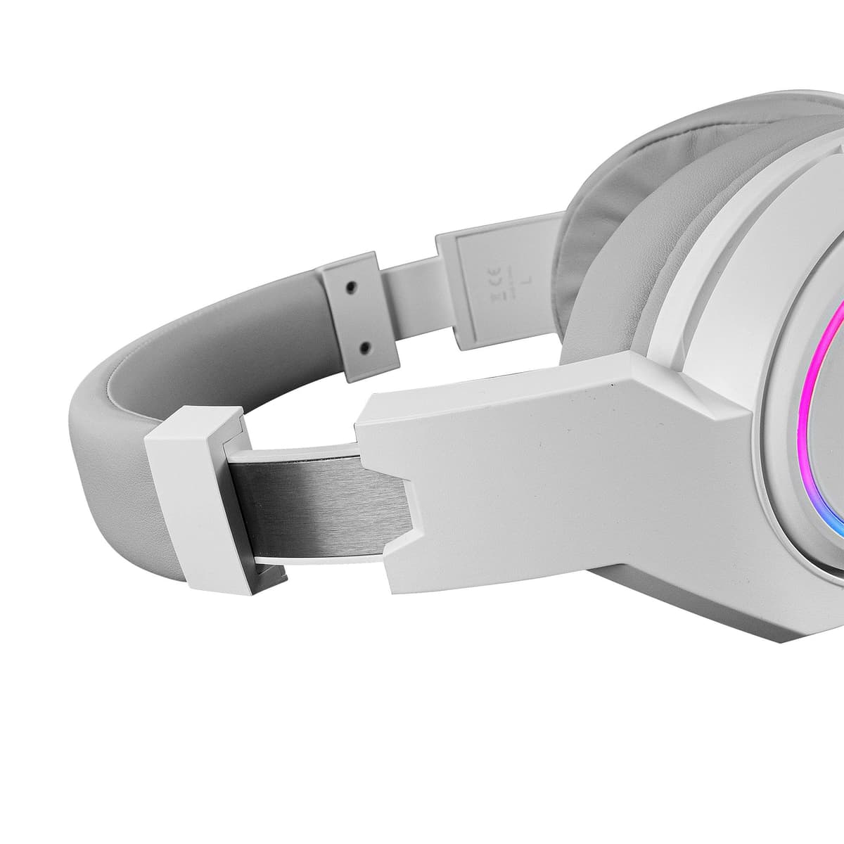 Mars Gaming MHW-100 Blanco, Auriculares Inalámbricos ARGB Flow, Micrófono ENC Extraíble, Ultraligeros, Cancelación de Ruido Activa ENC + Pasiva, Compatibilidad Universal — view 3
