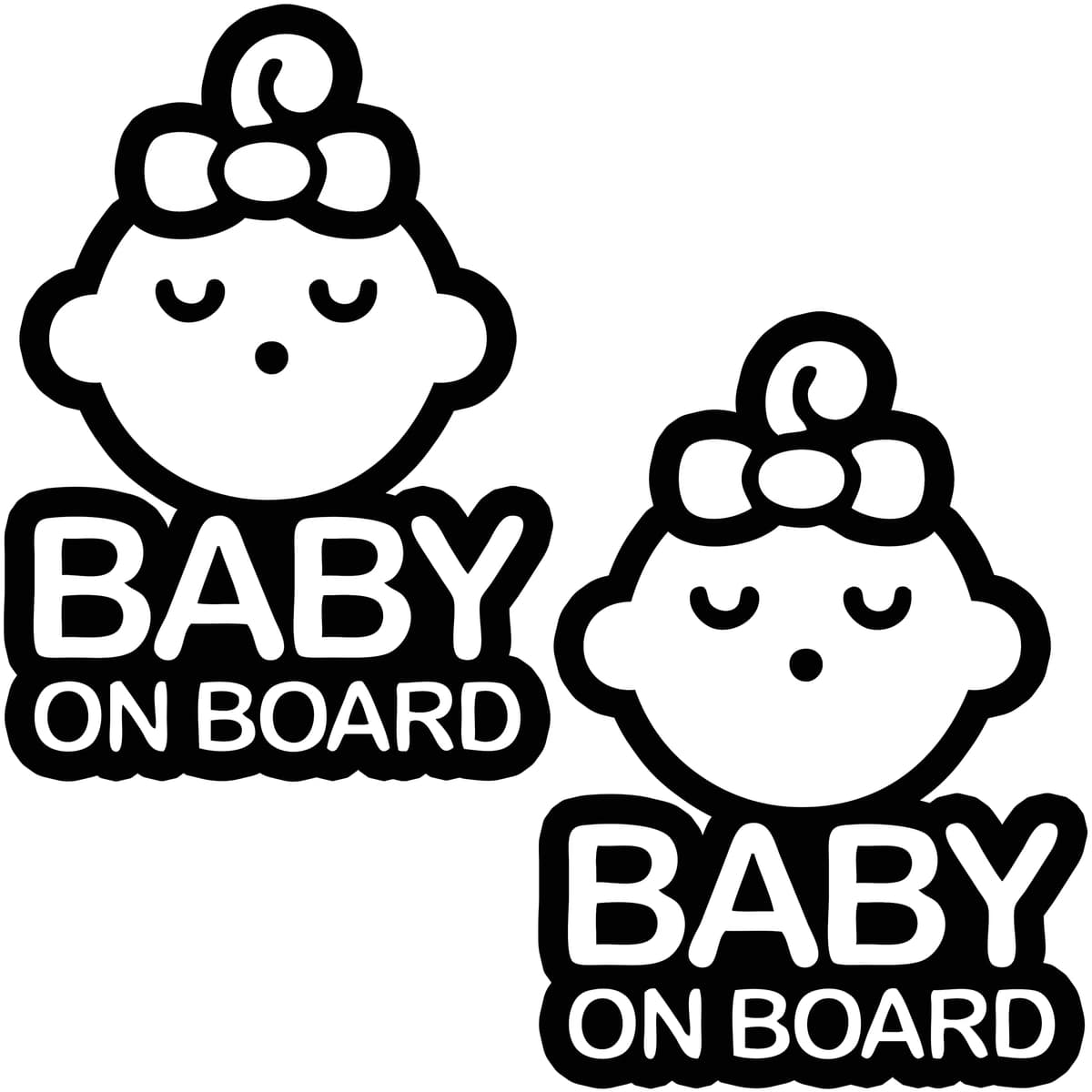 TOTOMO # ALI-020 Etiqueta adhesiva de bebé a bordo Signo de aviso de seguridad para autoventa - Seeling Baby Boy — view 20