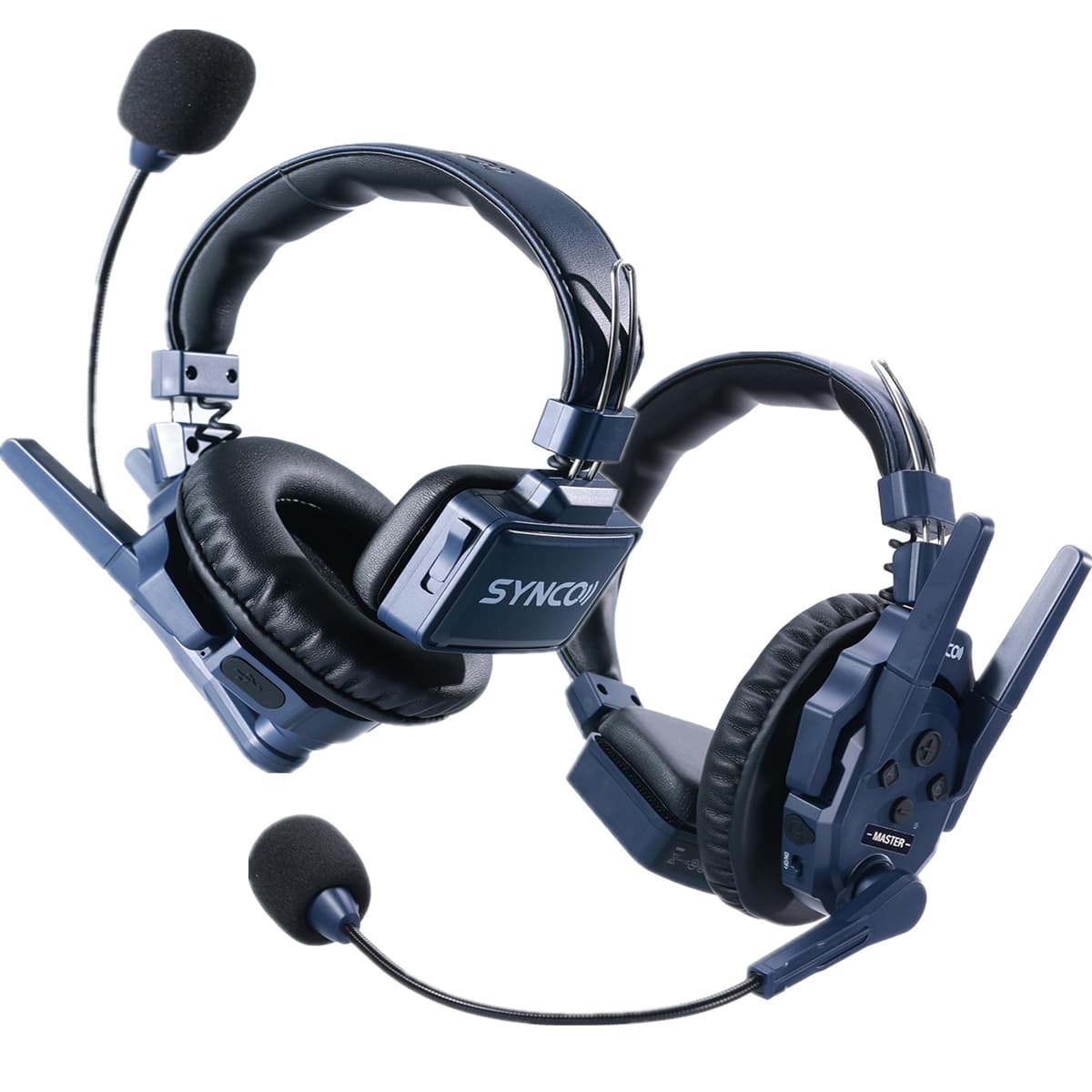 SYNCO Xtalk Master - Sistema de auriculares de intercomunicación inalámbricos, dúplex completo de 2.4 GHz, alcance de 500 m, conexión sin maestro, cancelación de ruido ENC, baja latencia de 45 ms